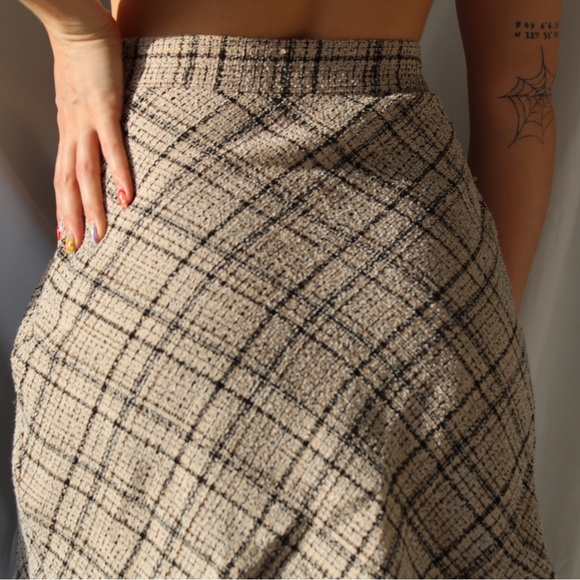 Kaki plaid skirt - Picture 4 of 7